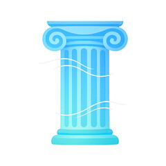 Naklejka premium PNG Elegant blue column illustration.