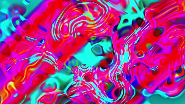 Gradient shimmering iridescent fabric surface. Waves of iridescent liquid animated. Iridescent reflective material. Glossy reflective wave. Holographic foil and opalescent with pearlescent background.