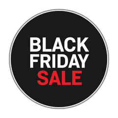 Fototapeta premium Black Friday sale sign on white background