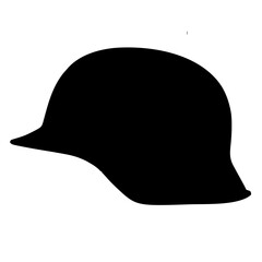 Fototapeta premium Biker Half Helmet Silhouette – Flat Vector Plotter Cut File