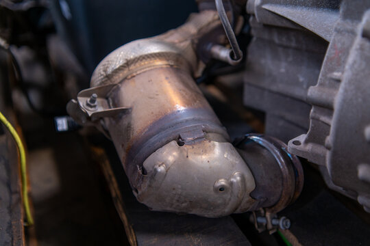 Used diesel particulate filter removed