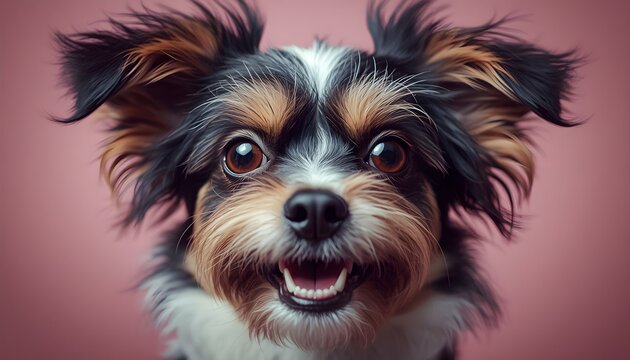 Cute Dog Face Close Up Portrait Isolated Pet Animal Head Icon UK Style