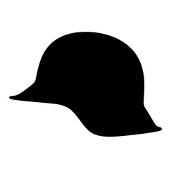 Fototapeta premium Biker Half Helmet Silhouette – Flat Vector Plotter Cut File