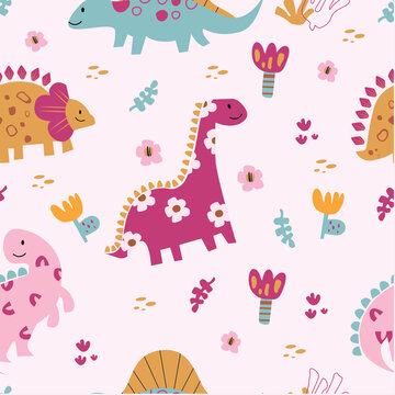 Dino Abstrack Pink