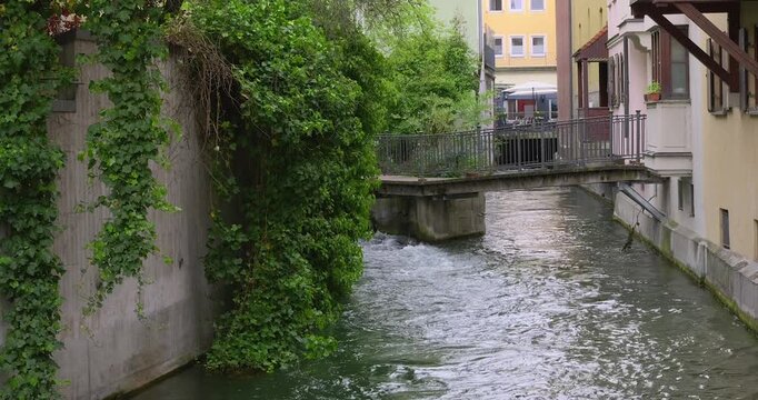 Zusammenfluss von Hinterem und Mittlerem Lech, Augsburg, Schwaben, Bayern, Deutschland