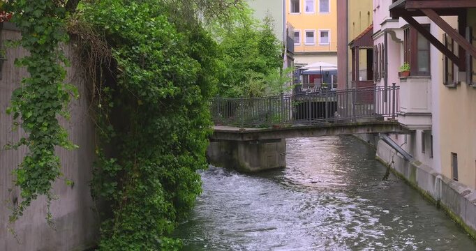 Zusammenfluss von Hinterem und Mittlerem Lech, Augsburg, Schwaben, Bayern, Deutschland