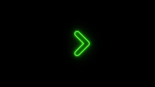 4K abstract blue neon arrow loading icon and uploading animation. Abstract glowing neon directional arrow loading icon animation. Abstract directional neon arrow icon animation. Direction banner.