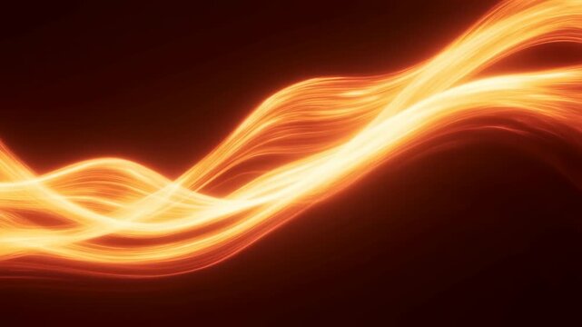 Glowing orange light trails crossing a dark abstract background