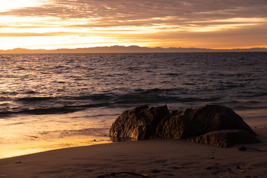 sunrise, rocky coastline, Shelley Point, Western Cape, South Africa