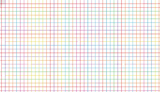 Colorful pastel grid pattern background. Rainbow graph paper texture vector