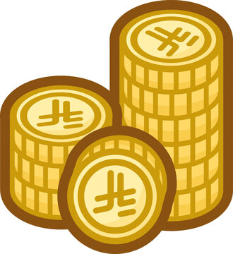 Stacks of gold Saudi Riyal SAR coins