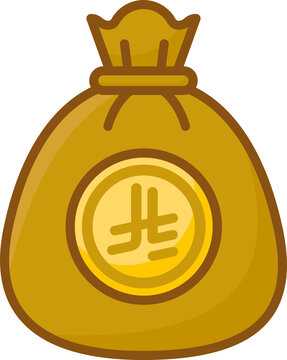 Money Bag With Saudi Riyal SAR
