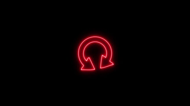 Seamlessly looping animation two arrows circulating forming circle emphasizing continuous process and perpetual motion on elegant black background for endless loop