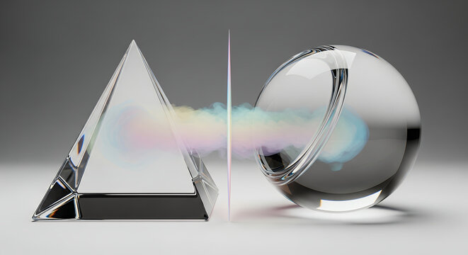 Prism and Sphere Light Refraction Spectrum.
