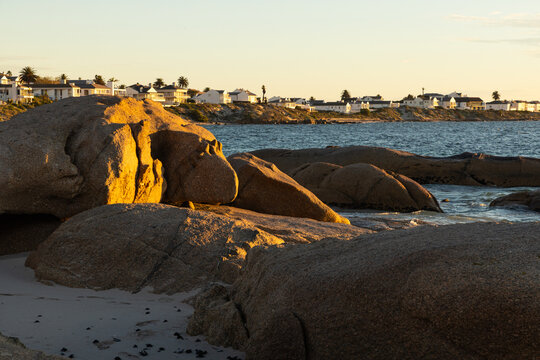 sunrise, rocky coastline, Shelley Point, Western Cape, South Africa