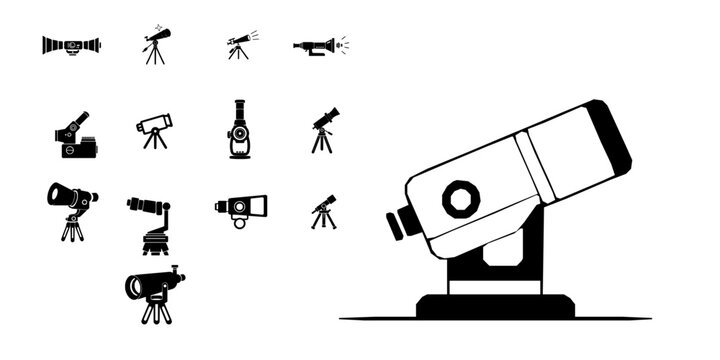 Spectroscope Light Analysis Science Lab Icon Minimal Black Flat Vector Modern UI Design
