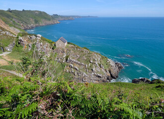 Randonnée sur le GR34 en Bretagne (FRANCE), de SAINT-BRIEUC jusqu'à TREGUIER.  Jour 3 : de Plouha à la Pointe du Minard. © Patricia