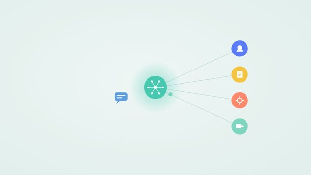 A video showcasing a network connection and communication concept