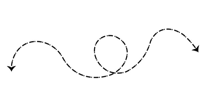 Black pixelated wavy line with a white square hole in the center on a white background isolated on a transparent background