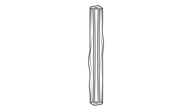 Simple line art drawing of a fresh organic celery stalk representing healthy raw vegetables and cooking ingredients.