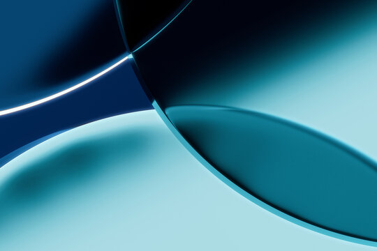 Glass shapes design with gradient shades. Abstract background.