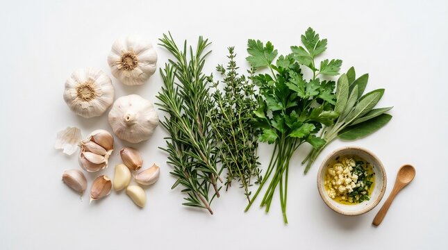 garlic and parsley