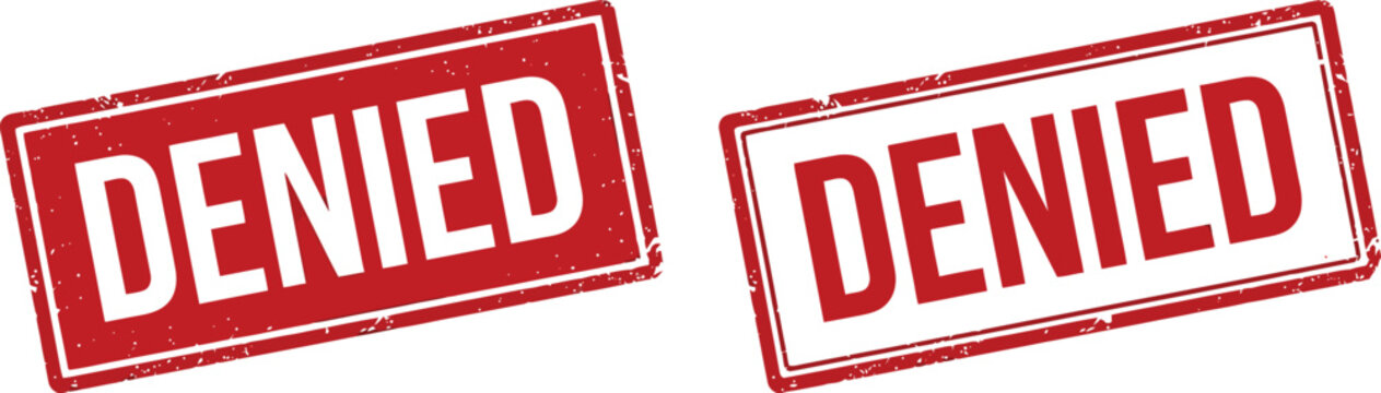 Denied stamp concept for rejected documents