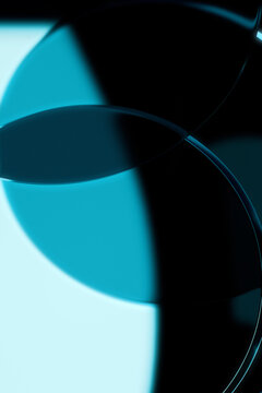Glass shapes design with gradient shades. Abstract background.