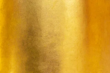 Gold metal background or texture  and gradients shadow horizontal shape, copy space (High resolution), real photo © phatthanit