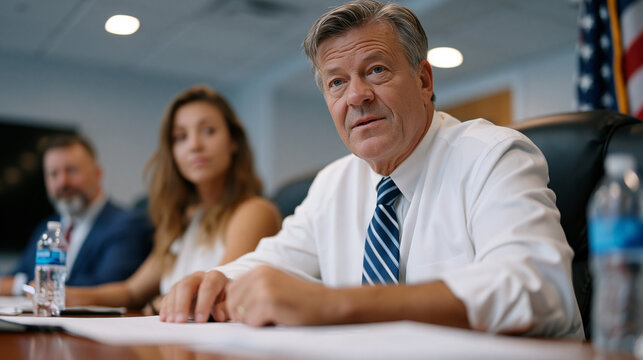 Ethics committee members seated around conference table reviewing gene patent controversy research dossier, bioethics panel debating intellectual property implications of privatized human genomic se