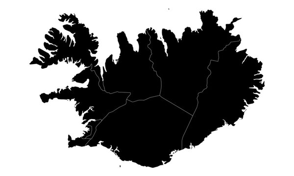 Map of Iceland  Design Vector
