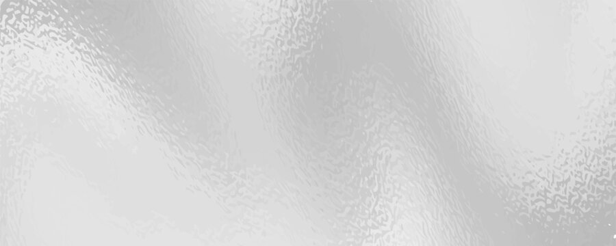 Gray or silver foil frosted glass effect texture background. Abstract gradient bright light reflection and shiny rough texture surface