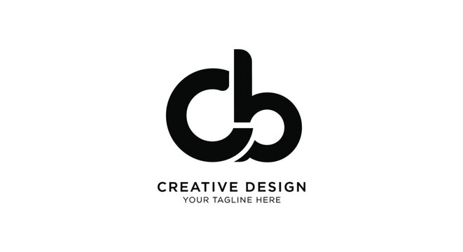 Modern monogram logo with creative design text