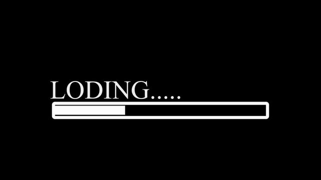 Loading Progress Bar. Pixel Pre loader. Downloading Bar loading Screen.4k video...