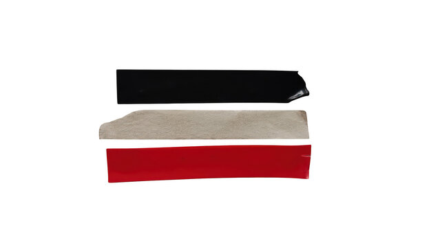 Three horizontal colored stripes black red white