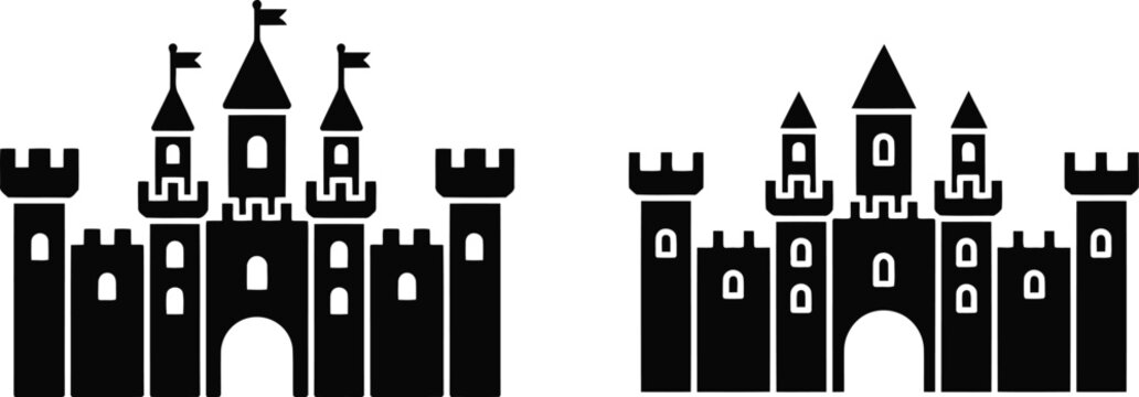 Medieval castle fortress vector illustration