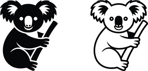 Koala bear vector illustration, Koala bear icon set © Rahat Hossain