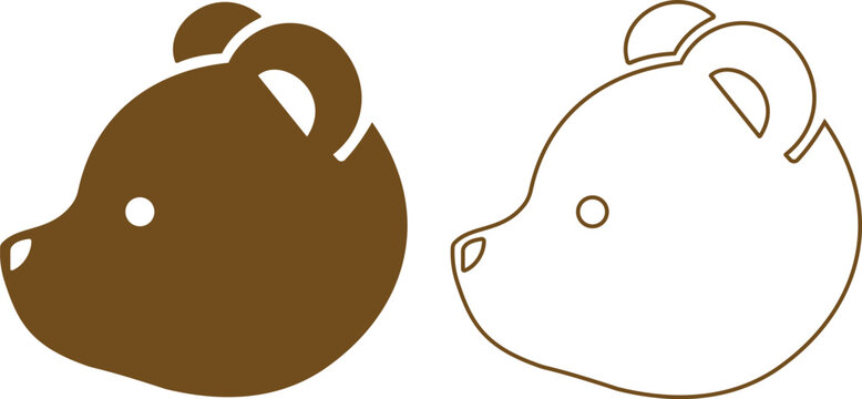Teddy bear vector icon set collection featuring cute toy bear symbols in solid and outline design isolated on transparent background for kids nursery themes