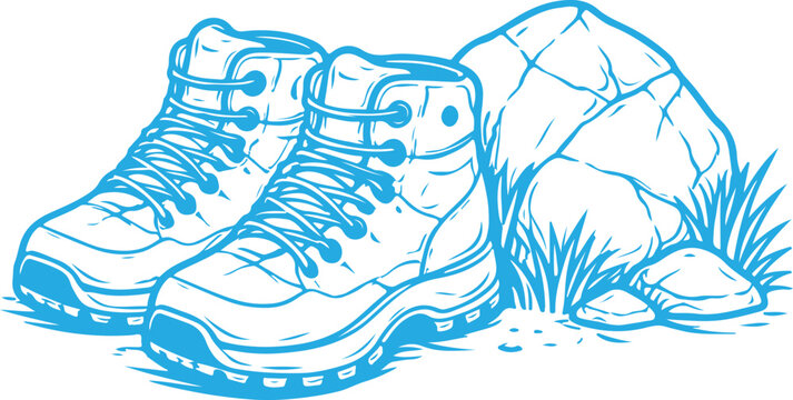 Ice hockey skates winter sport footwear vector illustration of boots with blades for skating style design