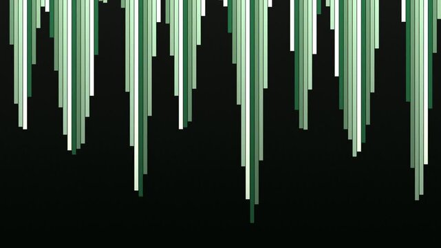 Abstract Green Digital Rain Effect on Black Background.