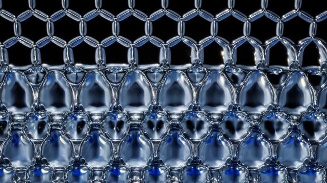 Faraday waves forming hexagonal patterns on vibrating liquid, fluid physics science macro