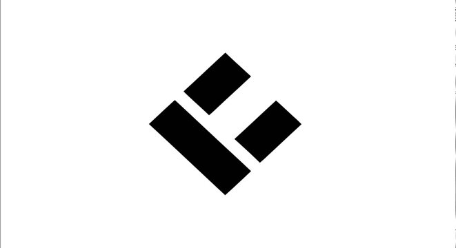 Black geometric shapes logo symbol.
