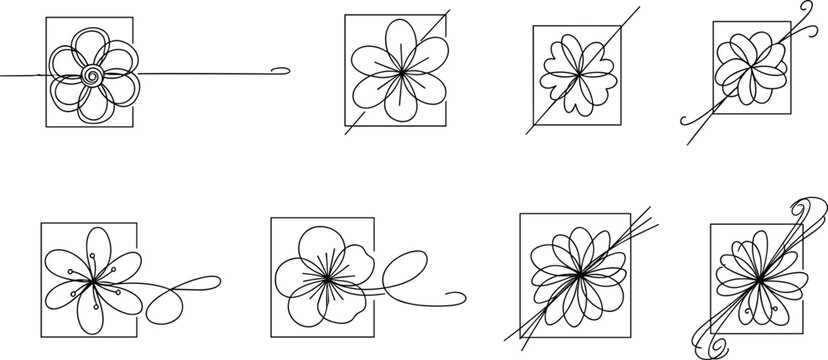 Decorative floral embroidery stitch pattern collection showcasing ornamental needlework motifs for textile embellishment