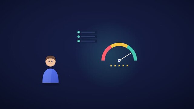 A cartoon character is shown next to a progress meter in a video