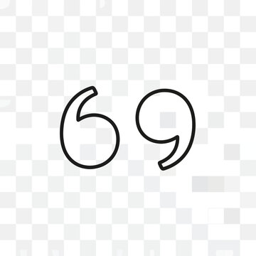 Black number sixty nine icon