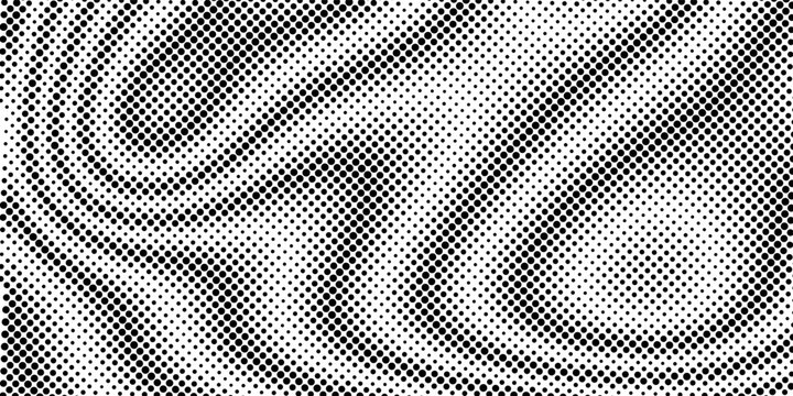 Halftone gradient. Dotted gradient, smooth dots spraying and halftones dot background seamless horizontal geometric pattern vector template set. eps10