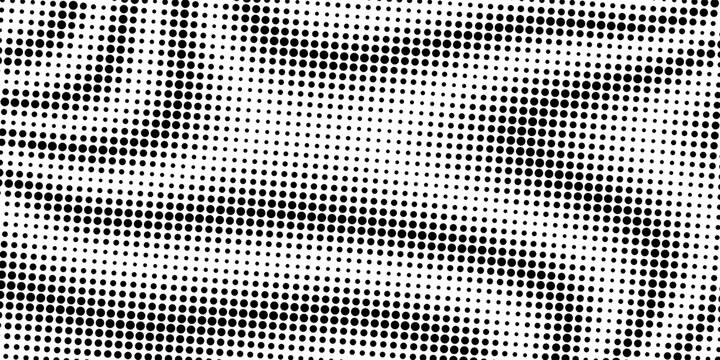 Halftone gradient. Dotted gradient, smooth dots spraying and halftones dot background seamless horizontal geometric pattern vector template set. eps10