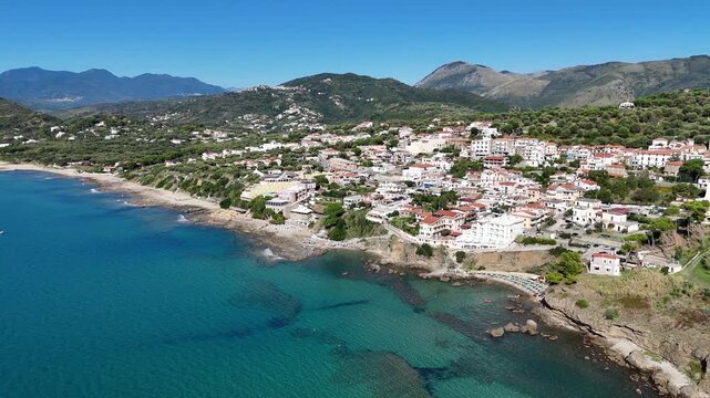Marvelous summer seascape at Palinuro, in the Cilento region. Province of Salerno, Campania, Italy.