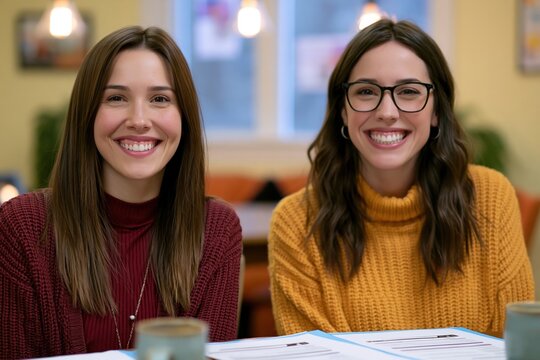 Career mentor giving positive feedback to applicant after mock interview in cozy office