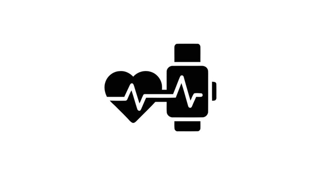 Medical Heart Rate Monitor Symbol.